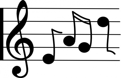 Musical notes clip art free vector