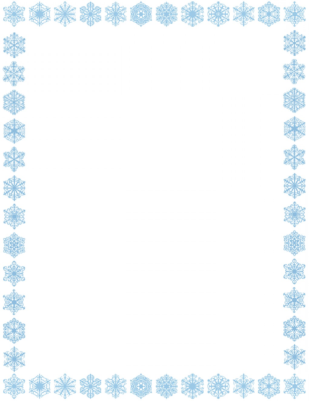 Exclusive Free Snowflake Border Clipart Graphic | ClipArTidy