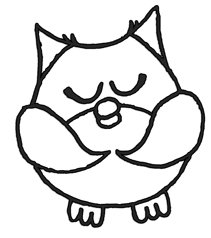 Owl Clipart Black and White craft projects, Black and White ...