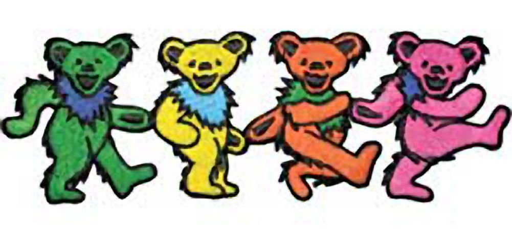 The Grateful Dead Four Dancing Bears Embroidered Patch