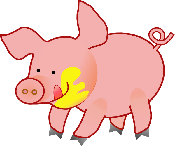 pig kiss clip art - photo #2