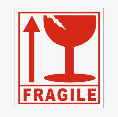 Online Shop Pure English fragile label Fragile cup outside trade ...