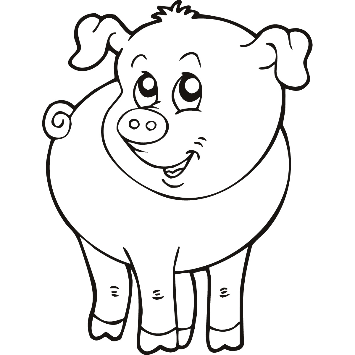 Simple farm animal clipart