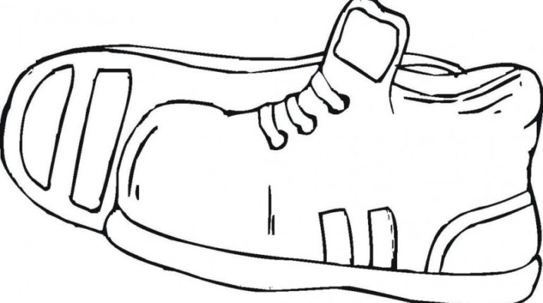 Printable Sport Shoes Coloring Pages Kidskat Clipart Best - GFT ...
