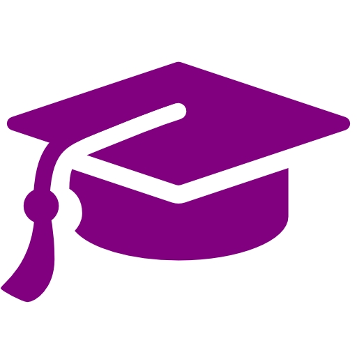Free purple graduation cap icon - Download purple graduation cap icon