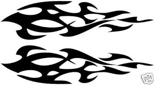 Tribal Flame Decals Motorcycle, Car Decals (42&#034; x 11&#034 ...
