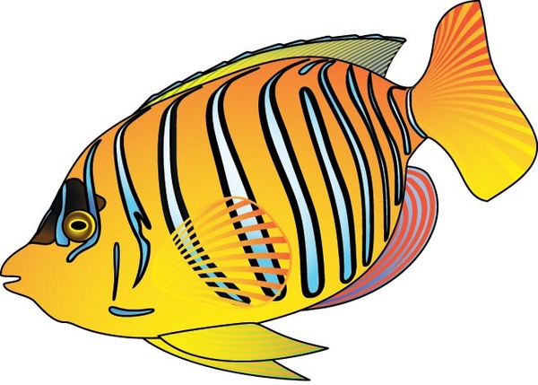 Vector yellow fish clipart Free vector in Encapsulated PostScript ...