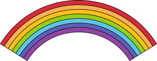 Rainbow Outline Clipart