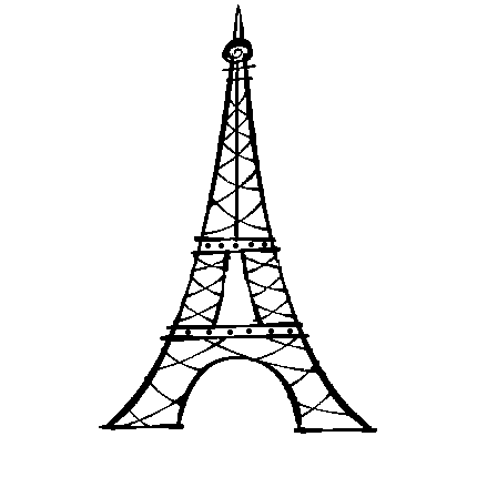 Eiffel Tower Outline Related Keywords & Suggestions - Eiffel Tower ...