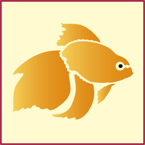 GOLDFISH STENCIL -TROPICAL FISH STENCIL - ANIMAL STENCILS -The ...