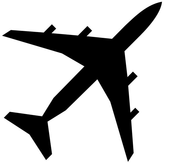 Image of Airplane Clipart Black and White #10607, Airport Clip Art ...