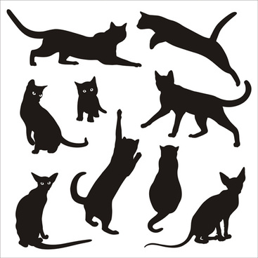 Free cat silhouette free vector download (6,156 Free vector) for ...