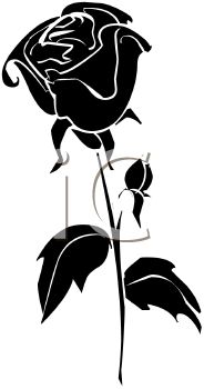 Black rose clipart