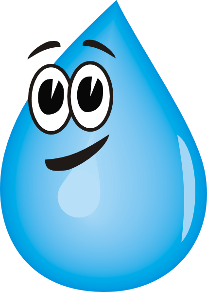 Smiling water drop clipart