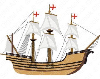 Mayflower ship clipart