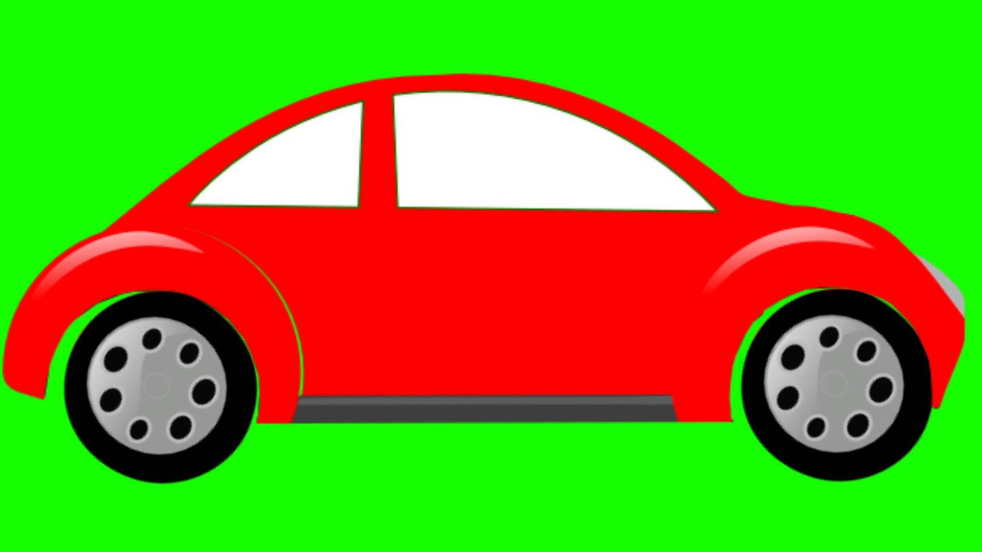 cartoon car animation green screen free stock footage - YouTube