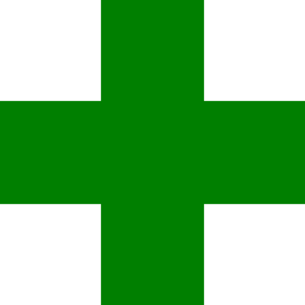 Green medical cross clipart