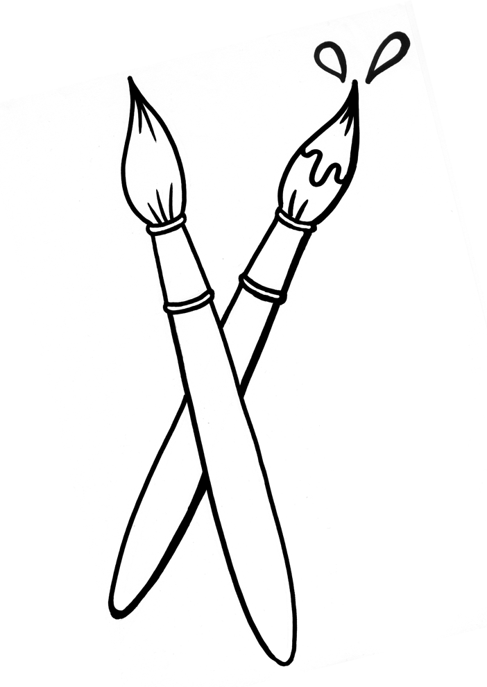Paint Brush Colouring Pages ClipArt Best