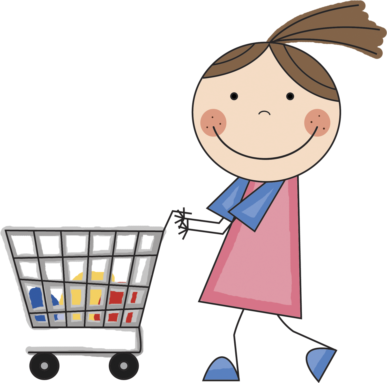 People shopping transparent background clipart free