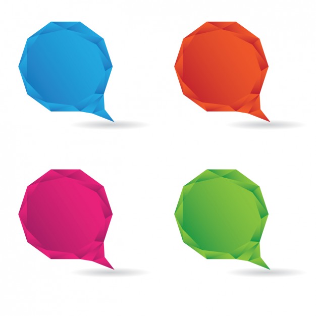 Coloured speech bubbles | free vectors | UI Download