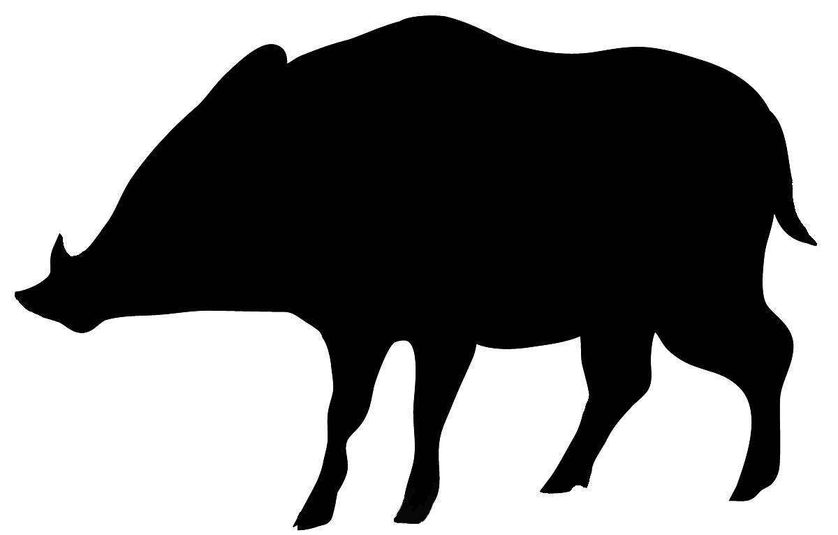 Hog clipart silhouette