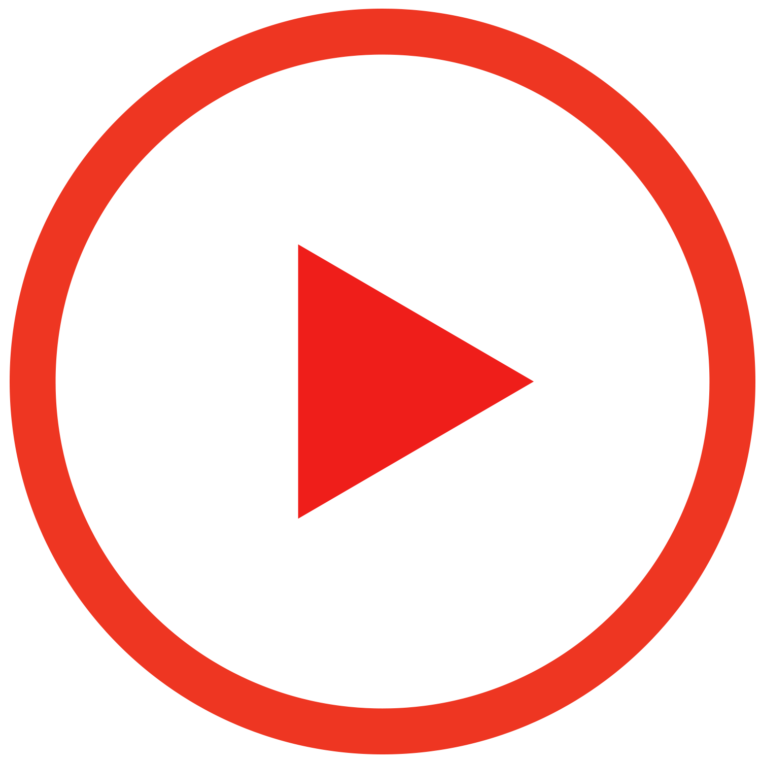 Play Red Outline Button transparent PNG - StickPNG