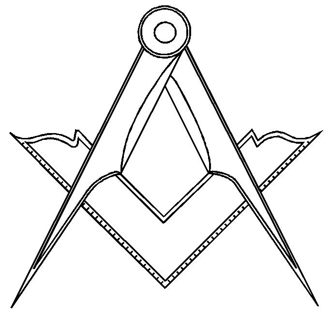 Masonic Square and Compass Symbol for engraving on gifts.