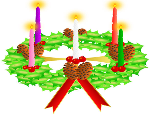 Public Domain Clip Art Image | Advent wreath. Advent crown | ID ...