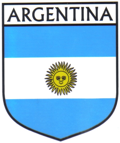 Argentina Flag Crest Decal Sticker, world flags decals, world ...