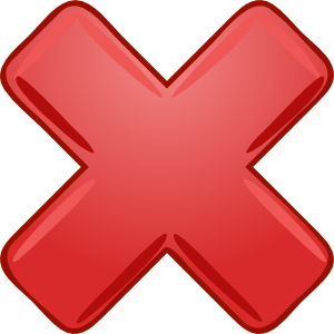 Red X Cross Wrong Not Clip art - Sign - Download vector clip art ...