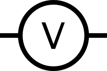 Volt Meter Symbol clip art vector, free vector images