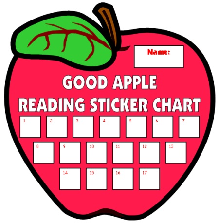 Apple Sticker Charts For Reading: Reading incentive charts with ...