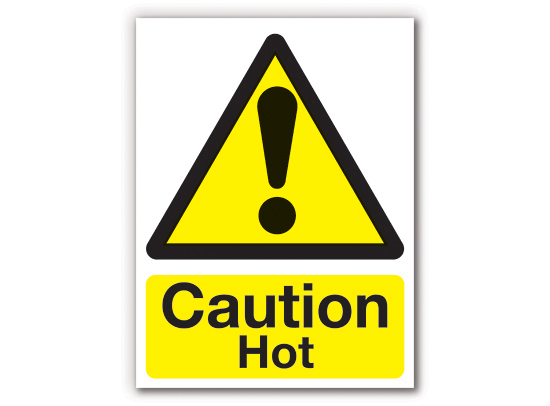 All Sport Medical, Sign Caution Hot (SN0110R), Yellow Triangle ...