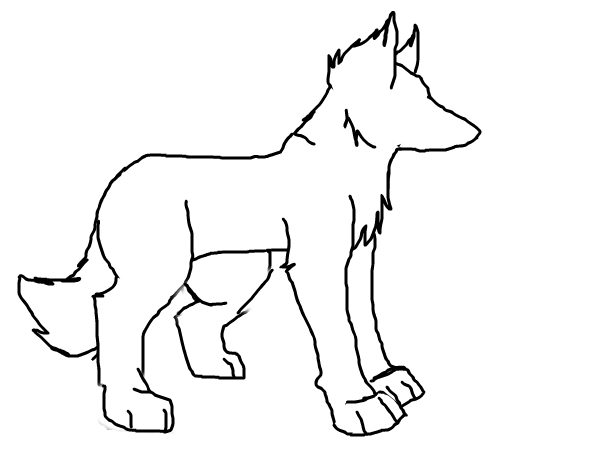 Wolf outline ~wolf - Slimber.com: Drawing and Painting Online