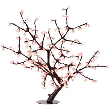 44" Red Cherry Blossoms LED Floor Lamp - #2P320 | LampsPlus.