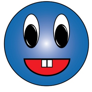 Smiley Clipart Image - Cartoon Blue Smiley Face Character ...