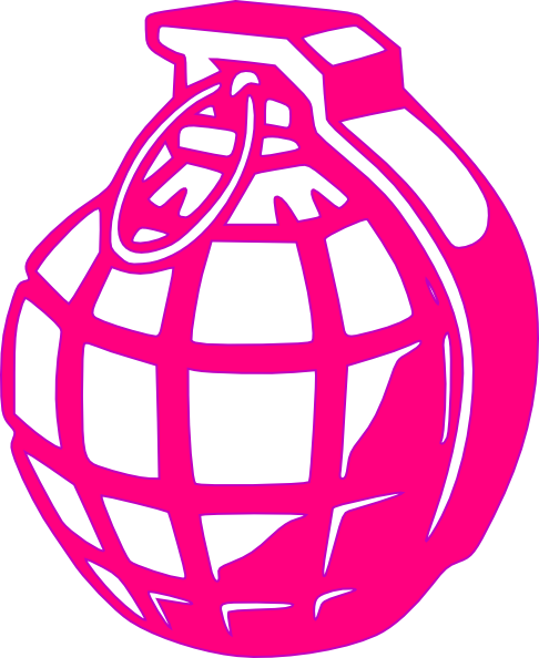 Pink Grenade clip art - vector clip art online, royalty free ...