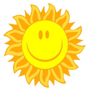 Sunny Clipart Image - clip art illustration of a bright happy sun