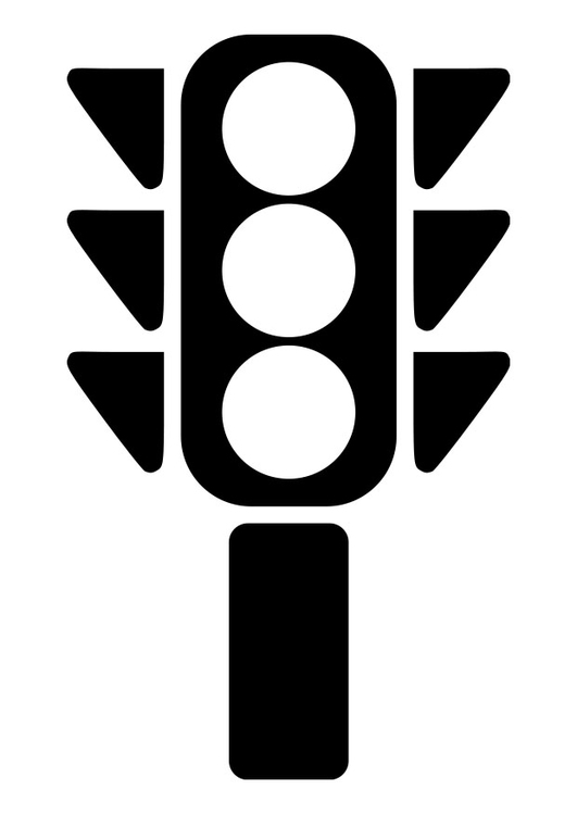 Stop Light Coloring Page