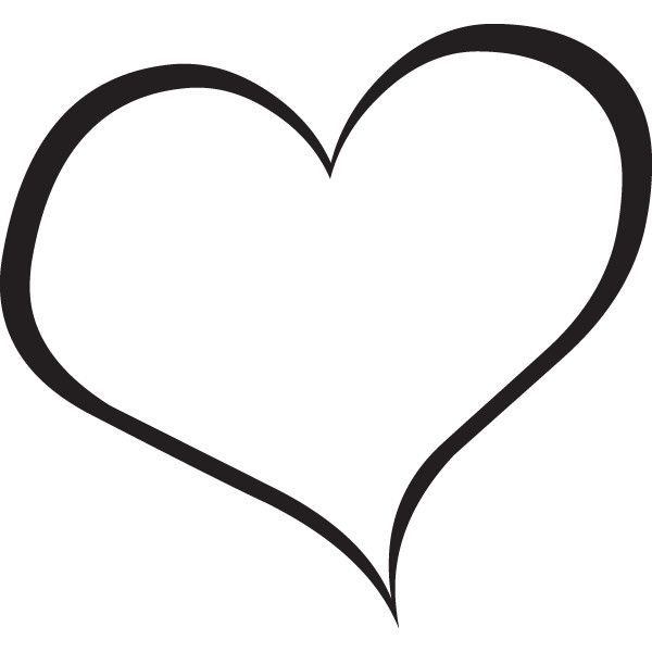 free clipart of hearts in black and white - photo #3