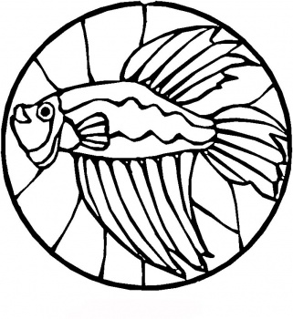 Stained Glass Fish coloring page | Super Coloring