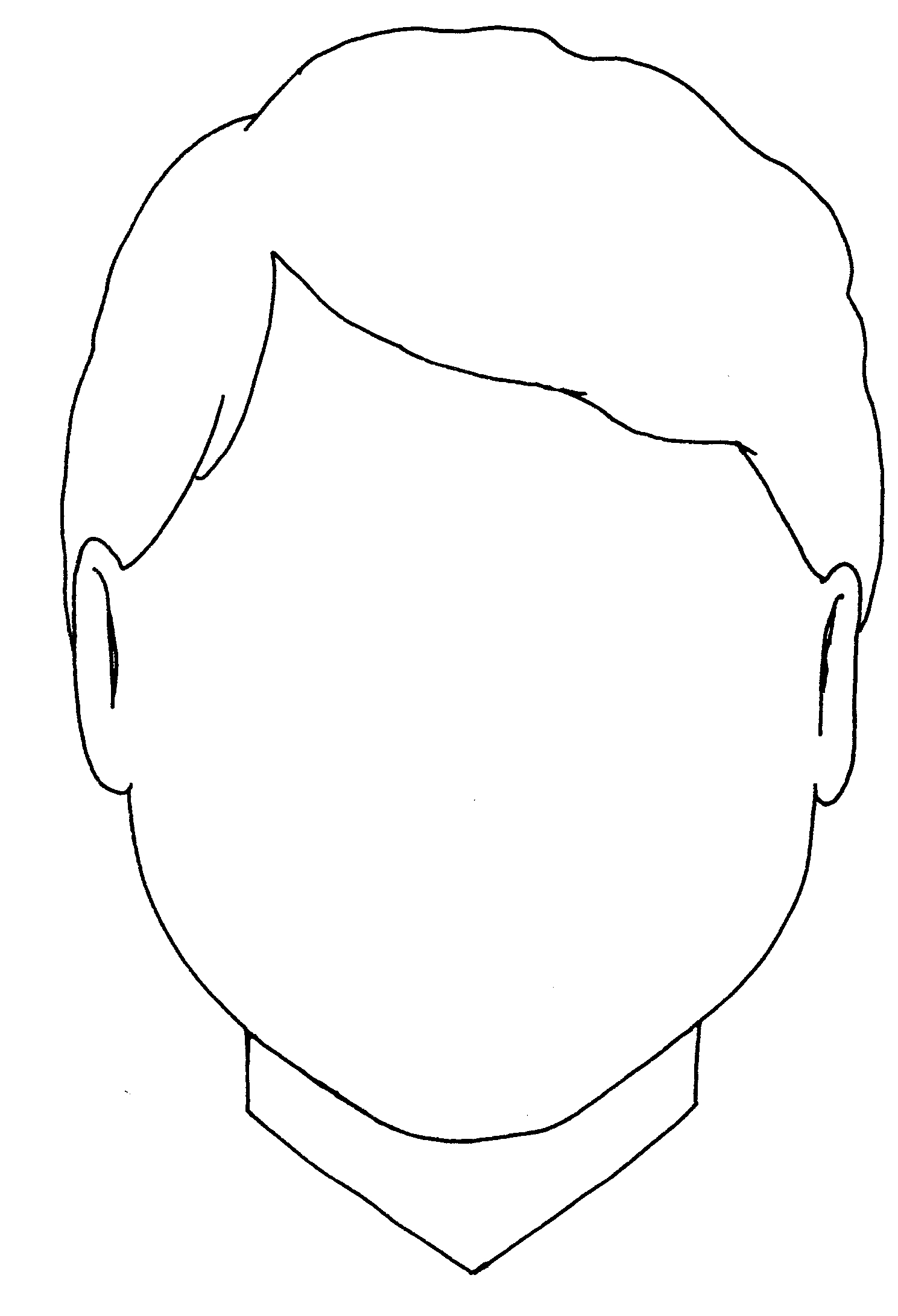 Blank Boy Face Colouring Coloring Pages - Quoteko.