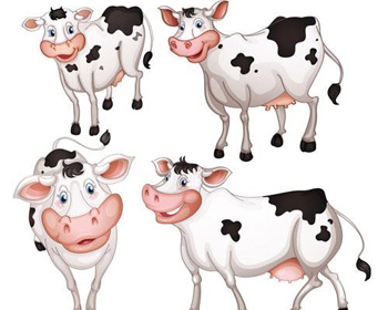 Cartoon Farm Animals Vectors | eps ai vector
