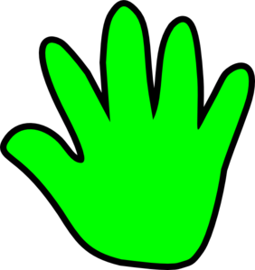 Child Handprint Green clip art - vector clip art online, royalty ...
