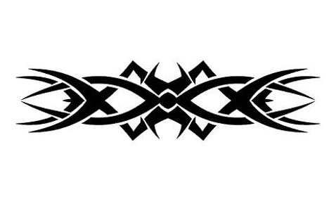 Black Ink Tribal Armband Tattoo Design