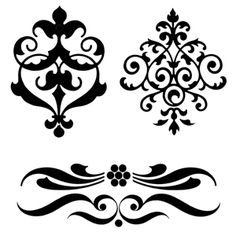 free tattoo templates | Vector ornaments with butterflies | Free ...