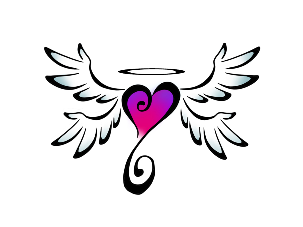 Wallpapers Heartwith Skulls Free Designs Colorful Heart With Wings ...