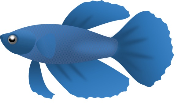 Blue fish clipart