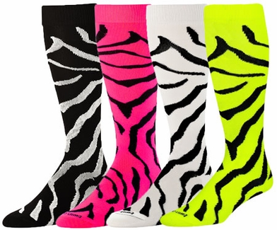 Bright & Colorful Zebra Stripe Knee High 'KraziSox' in 7 Sock ...