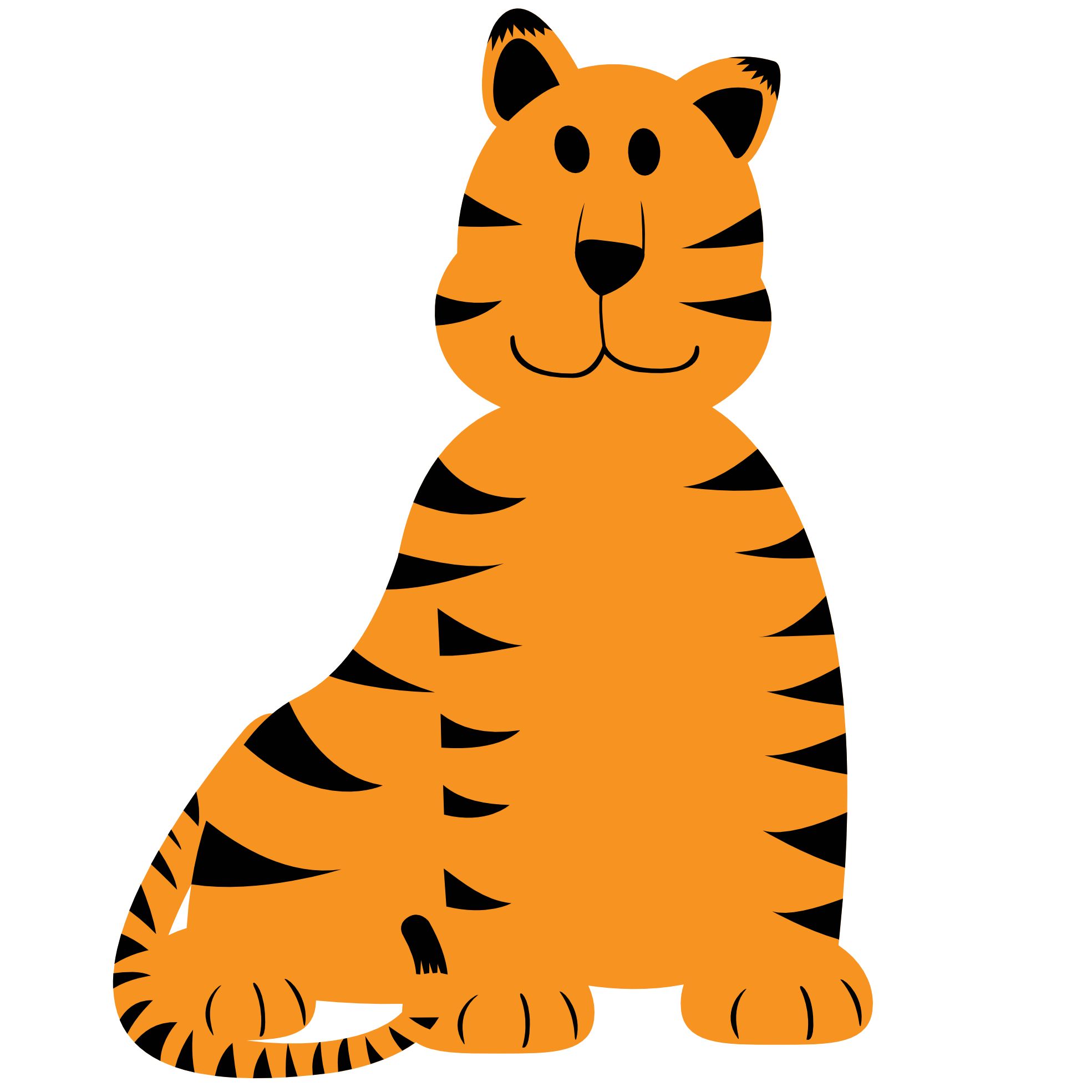 Cute Baby Tiger Clipart - Free Clipart Images